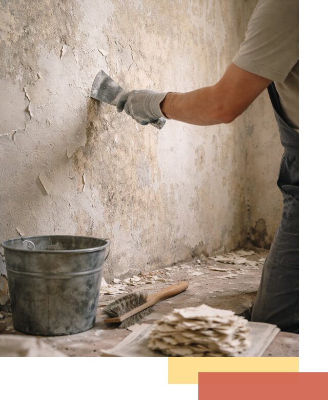 Удаление старой краски со стен в Серпухове качественно и быстро