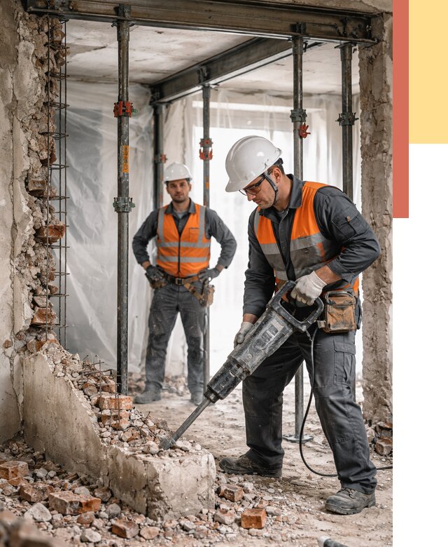 Снос несущих стен в Серпухове от 10415 руб. — демонтаж несущей стены под ключ | ОТДЕЛОЧНИК-Срп