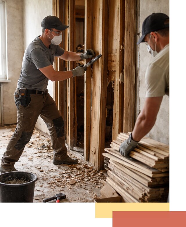 Демонтаж деревянных перегородок в Серпухове быстро и аккуратно