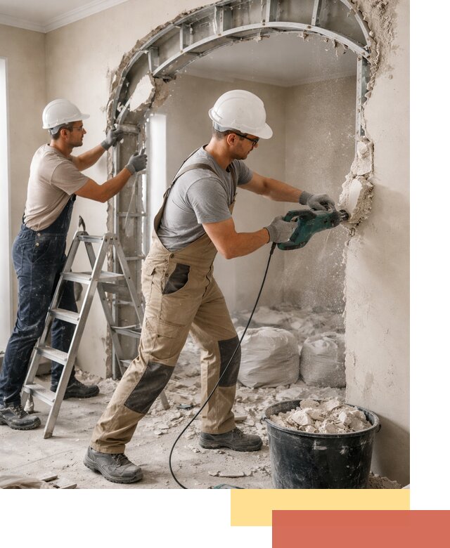 Демонтаж гипсокартонной арки в Серпухове быстро и аккуратно