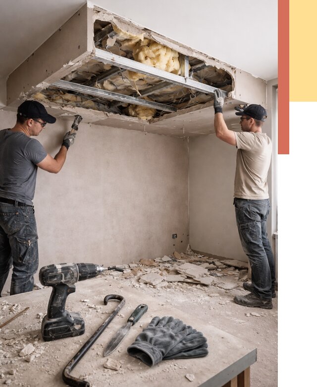 Демонтаж короба из гипсокартона в Серпухове от 1544 руб. — быстро и недорого | ОТДЕЛОЧНИК-Срп