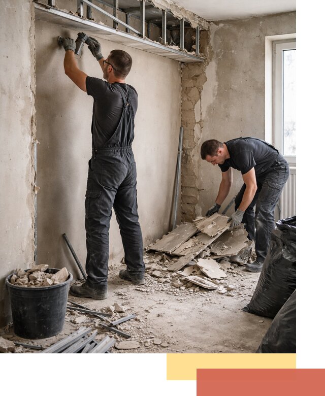 Демонтаж короба из гипсокартона в Серпухове быстро и аккуратно