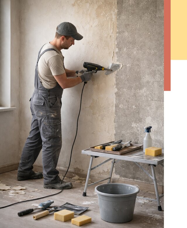 Очистка стен от клея в Серпухове от 1880 руб. — снятие и удаление клея со стен | ОТДЕЛОЧНИК-Срп