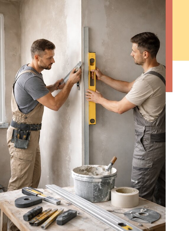 Выведение углов стен в Серпухове от 1880 руб. быстро и недорого | ОТДЕЛОЧНИК-Срп