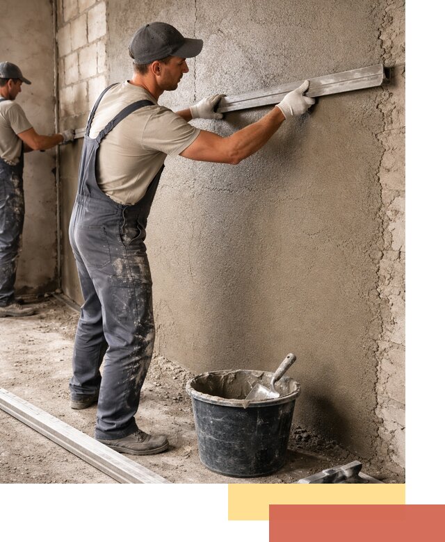 Штукатурка стен цементно-песчаная в Серпухове профессионально