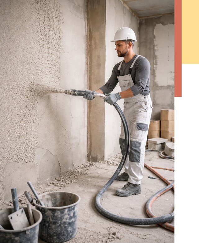 Машинная штукатурка стен в Серпухове под ключ от 6605 руб./м2 | ОТДЕЛОЧНИК-Срп