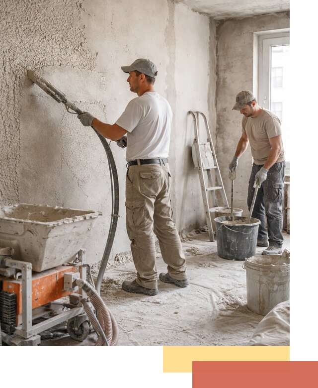 Машинная штукатурка стен в Серпухове — быстро и качественно