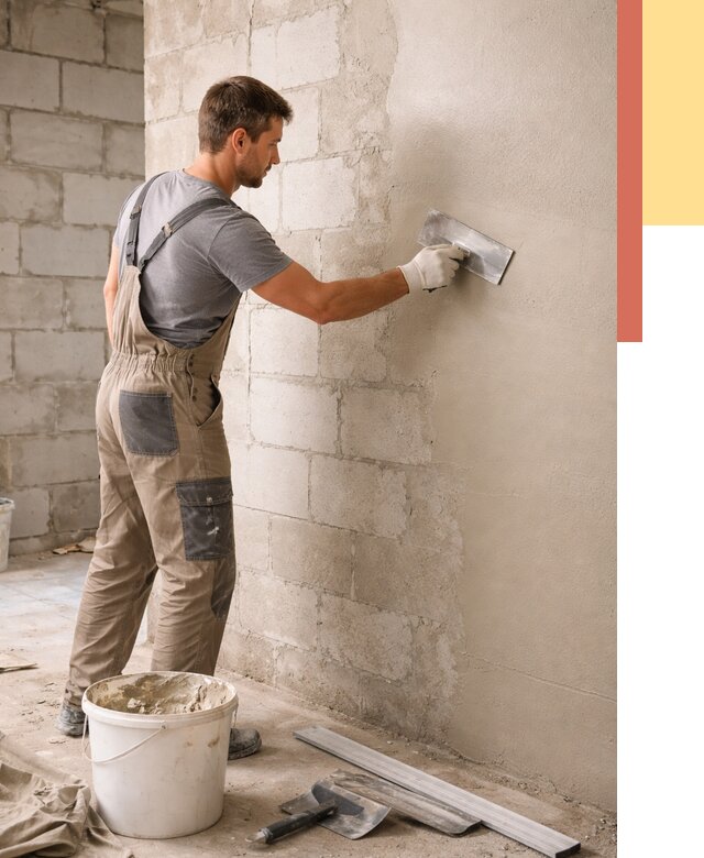 Штукатурка стен из газобетона в Серпухове от 2134 руб./м2 — быстро и недорого | ОТДЕЛОЧНИК-Срп