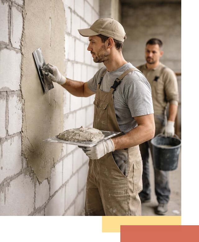 Штукатурка стен из газобетона в Серпухове под ключ