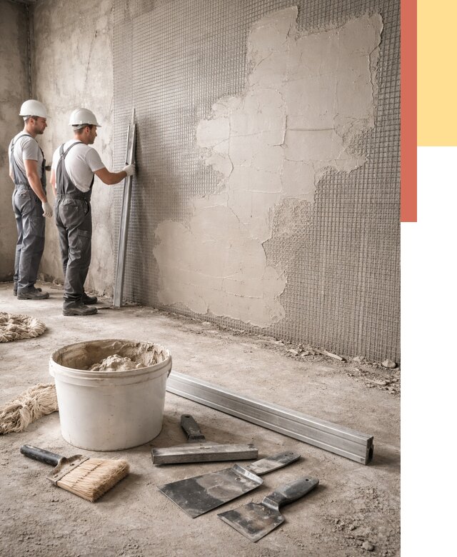 Штукатурка стен по сетке в Серпухове от 5589 руб./м2 — быстро и недорого | ОТДЕЛОЧНИК-Срп