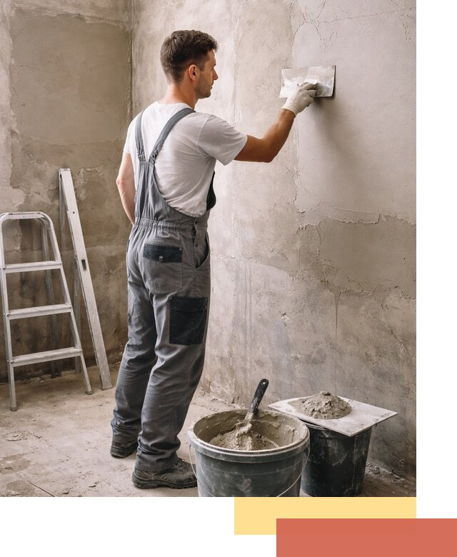 Штукатурка стен в ванной под ключ в Серпухове