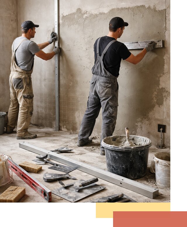 Профессиональная штукатурка стен под плитку в Серпухове