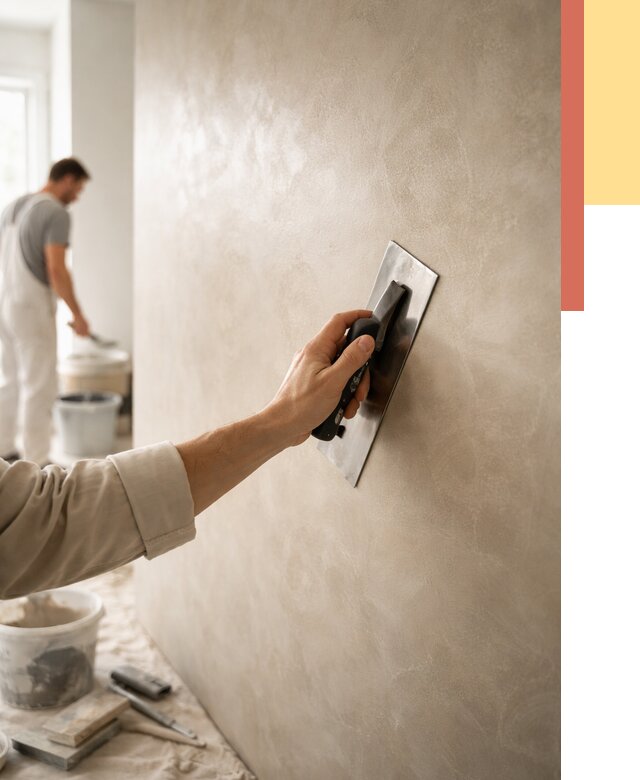 Венецианская штукатурка в Серпухове от 3556 руб/м² — нанесение стен под ключ | ОТДЕЛОЧНИК-Срп