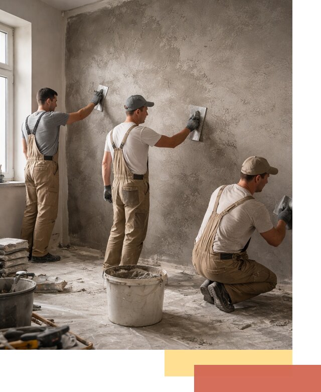 Декоративная штукатурка под бетон в Серпухове для стен и потолков