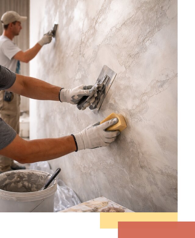 Декоративная штукатурка под мрамор в Серпухове для стен и потолков