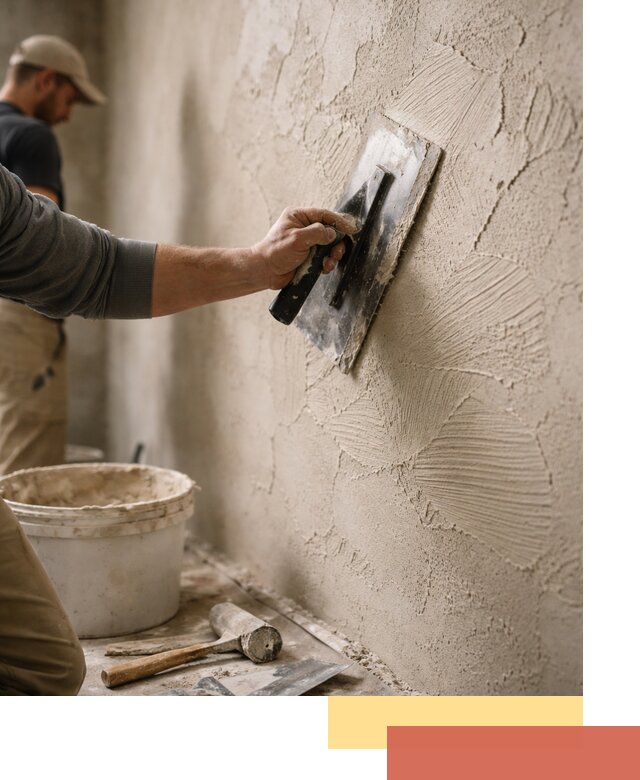 Фактурная штукатурка стен в Серпухове — монтаж, отделка, реставрация