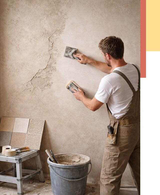 Ремонт декоративной штукатурки в Серпухове от 4572 руб. под ключ | ОТДЕЛОЧНИК-Срп