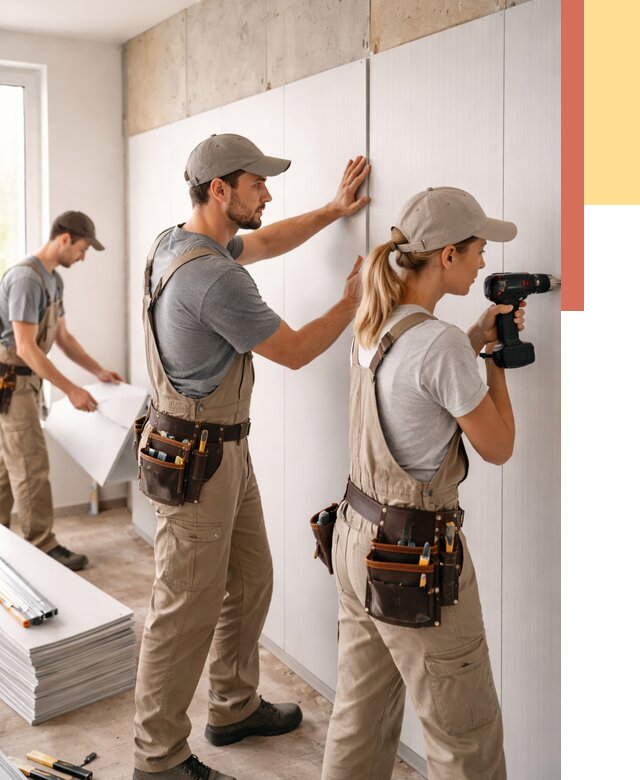 Монтаж ПВХ панелей на стены в Серпухове от 457 руб/м2 — быстро и недорого | ОТДЕЛОЧНИК-Срп