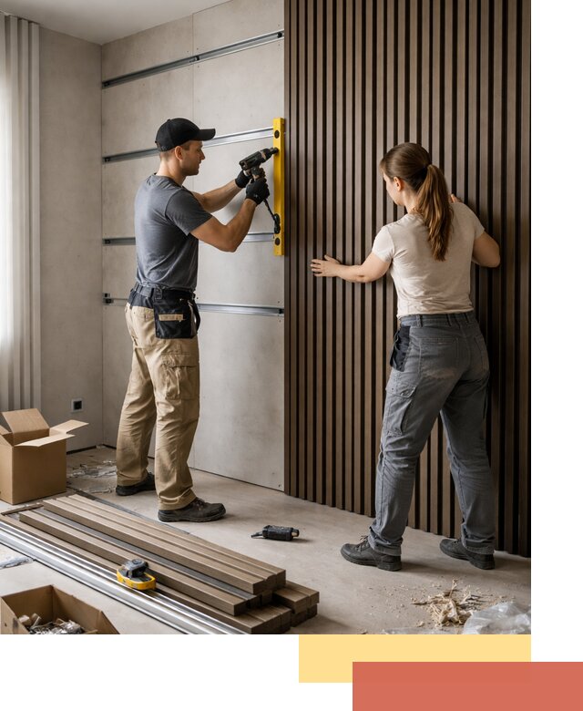 Монтаж реечных панелей на стены в Серпухове