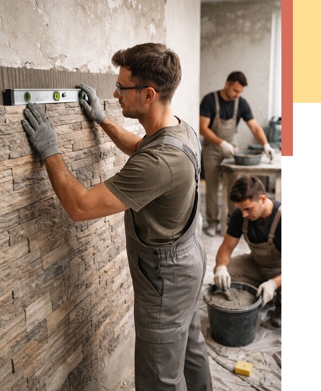 Монтаж искусственного камня в Серпухове от 4572 руб. под ключ | ОТДЕЛОЧНИК-Срп