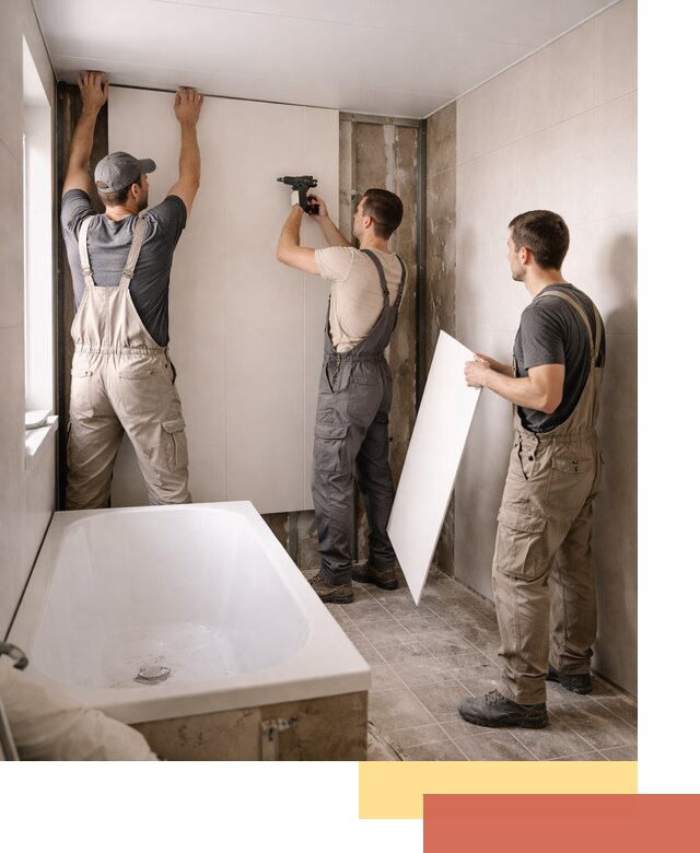 Отделка ванной панели ПВХ профессионально в Серпухове