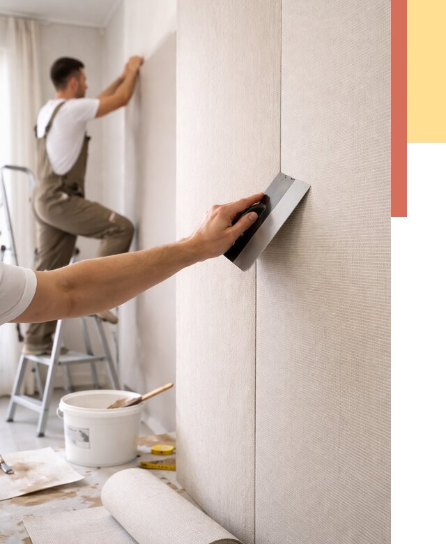 Поклейка текстильных обоев в Серпухове от 4572 руб. под ключ | ОТДЕЛОЧНИК-Срп