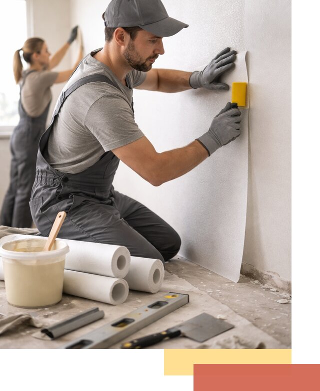 Поклейка стеклообоев профессионально в Серпухове