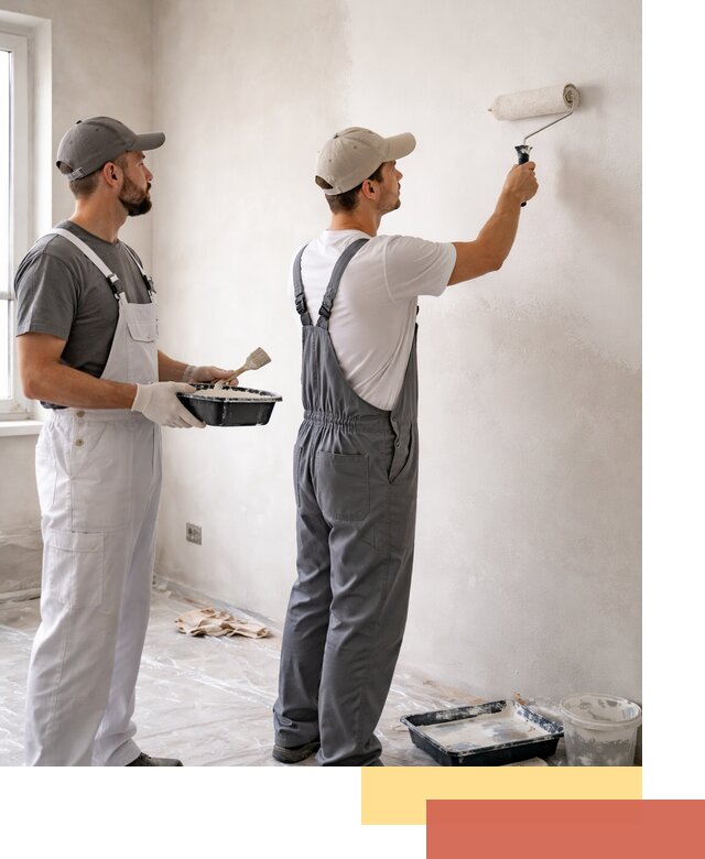 Покраска стен водоэмульсионной краской в Серпухове