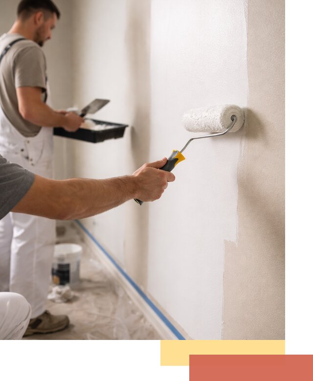 Покраска стен акриловой краской профессионально в Серпухове