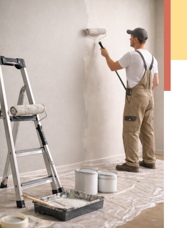 Покраска стен латексной краской в Серпухове от 4572 руб. за м2 | ОТДЕЛОЧНИК-Срп