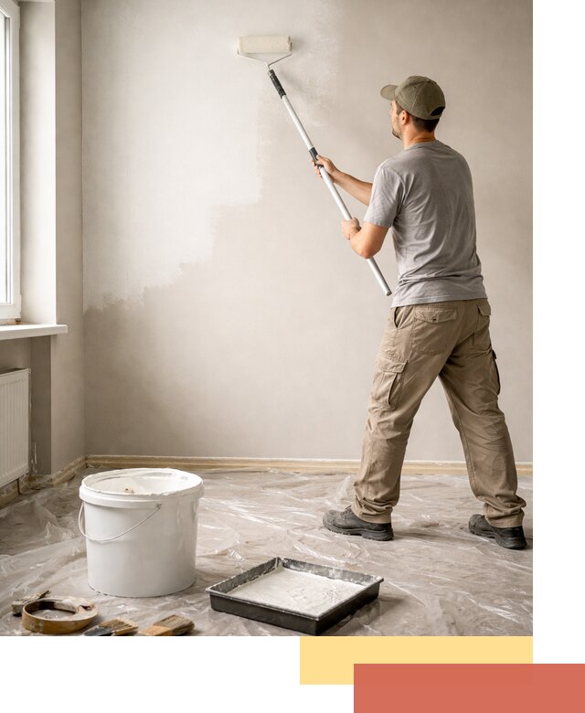 Покраска стен латексной краской в Серпухове качественно и быстро