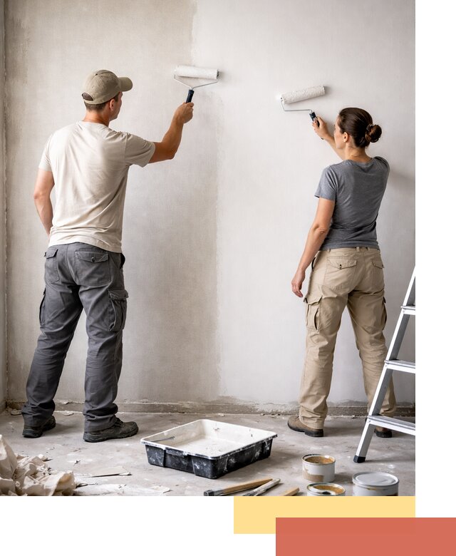 Окраска стен по стеклохолсту в Серпухове качественно и долговечно