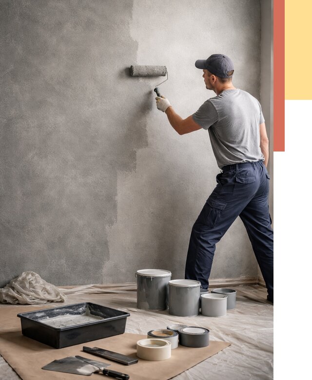 Покраска стен под бетон в Серпухове от 660 руб. за м2 — быстро и недорого | ОТДЕЛОЧНИК-Срп