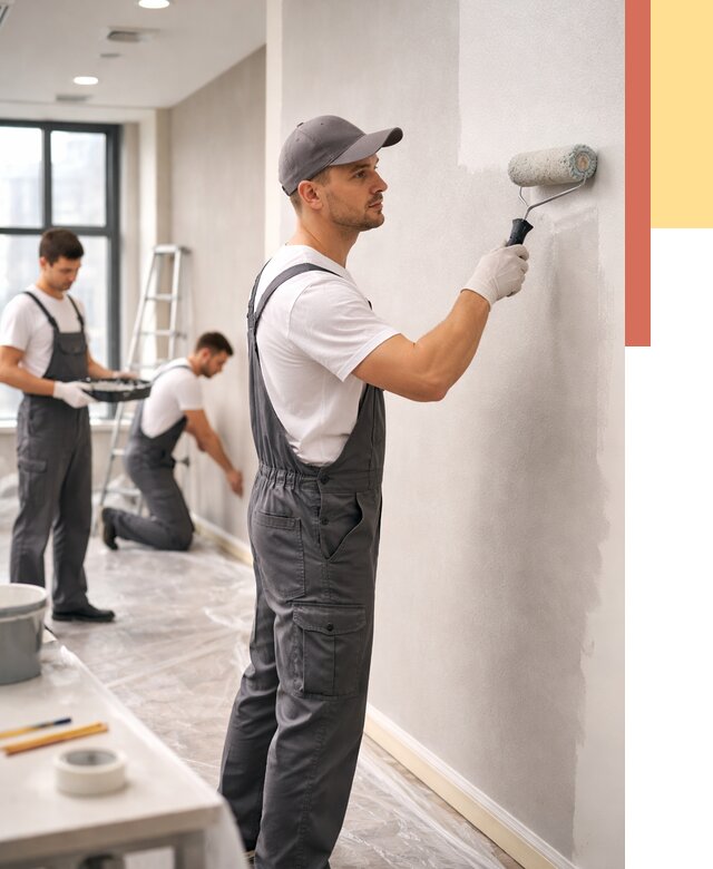 Покраска стен в офисе в Серпухове от 8637 руб. — быстро и недорого | ОТДЕЛОЧНИК-Срп