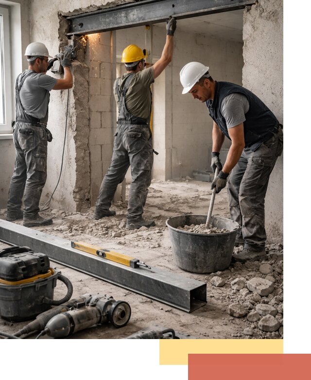 Создание проемов в стенах и несущих конструкциях в Серпухове