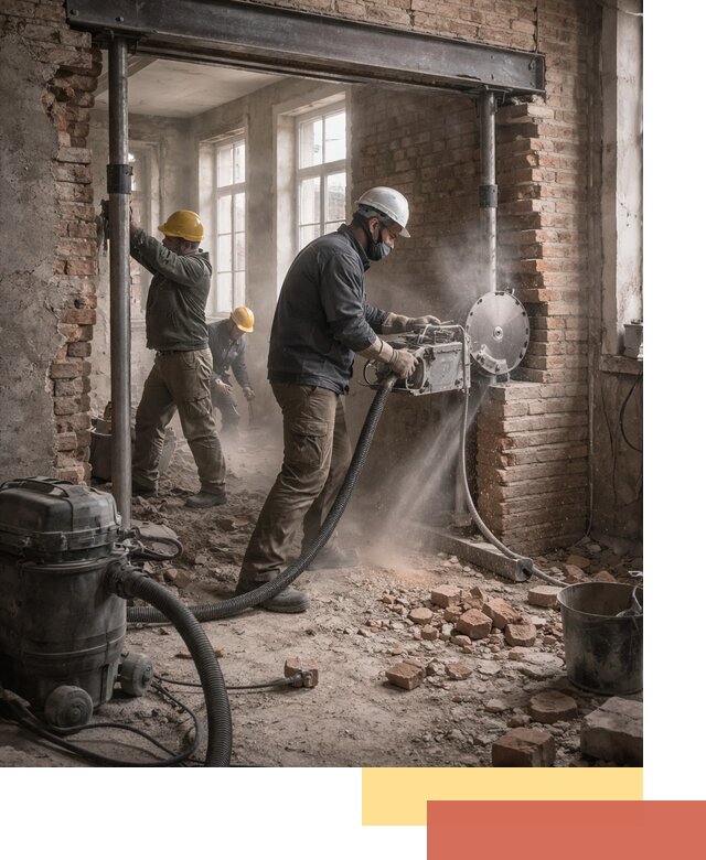 Прорезка проема в стене под дверной или оконный проем в Серпухове