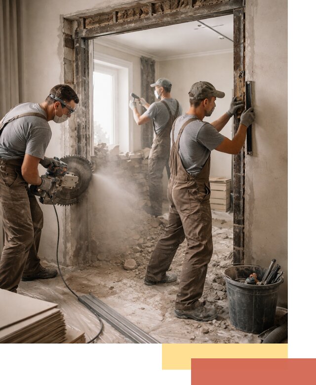 Расширение дверного проема под установку новой двери в Серпухове