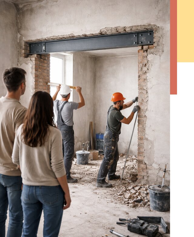 Усиление проема в стене в Серпухове от 9653 руб. — усиление дверного проема металлоконструкцией | ОТДЕЛОЧНИК-Срп