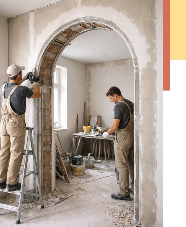 Устройство арочного проема в Серпухове от 9653 руб. под ключ — быстро и недорого | ОТДЕЛОЧНИК-Срп