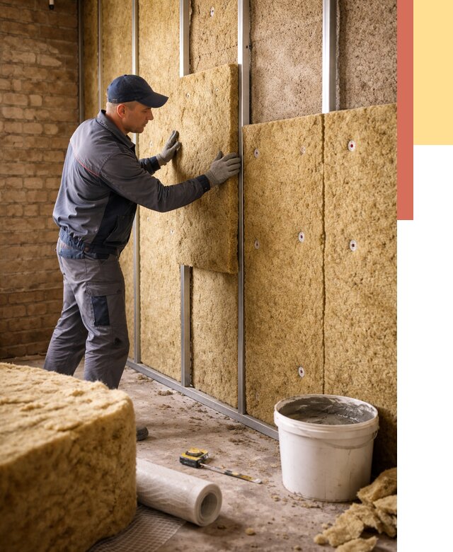 Утепление стен минватой в Серпухове от 1372 руб./м2 — недорого и быстро | ОТДЕЛОЧНИК-Срп