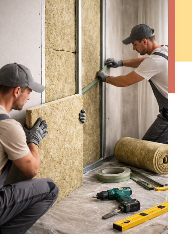 Шумоизоляция стен в Серпухове под ключ от 1880 руб. | ОТДЕЛОЧНИК-Срп