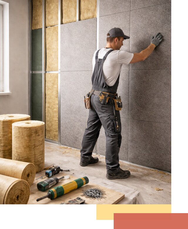 Профессиональная шумоизоляция стен в Серпухове для квартиры и офиса