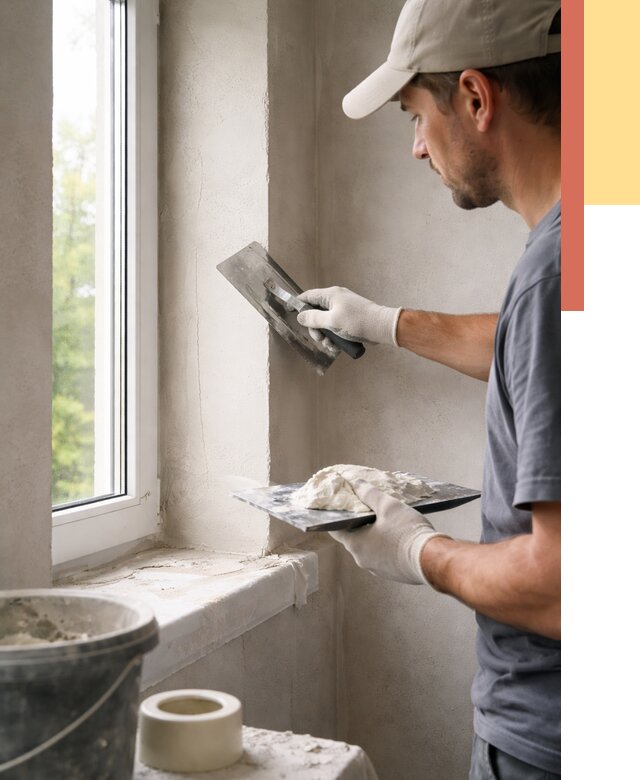 Штукатурка откосов в Серпухове от 4572 руб/м² — услуги и выравнивание под ключ | ОТДЕЛОЧНИК-Срп