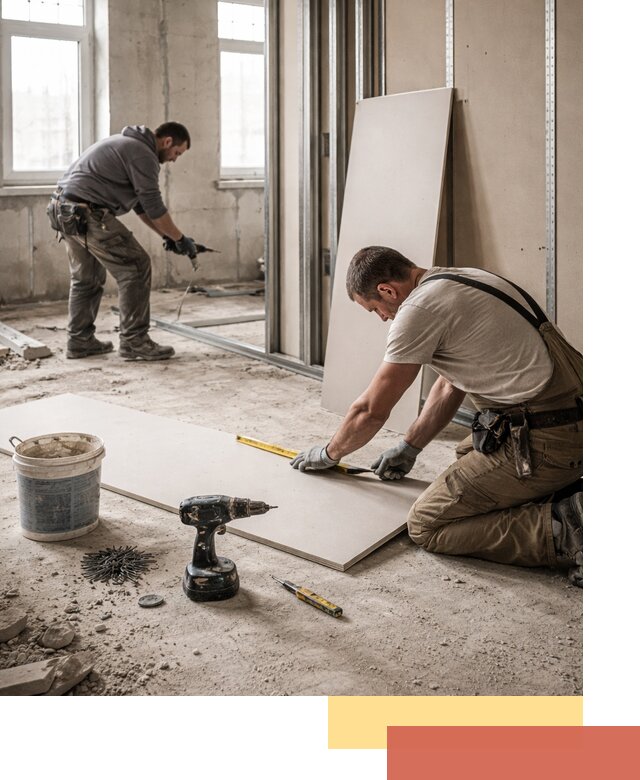 Кладка перегородок из ПГП под ключ в Серпухове