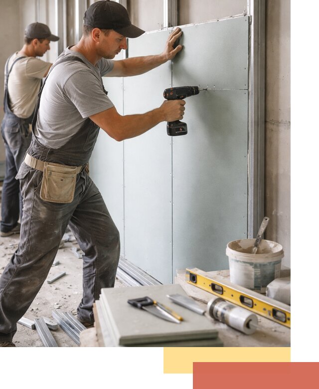 Кладка влагостойких перегородок ПГП в Серпухове