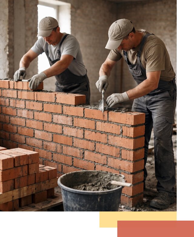 Кладка кирпичных перегородок под ключ в Серпухове