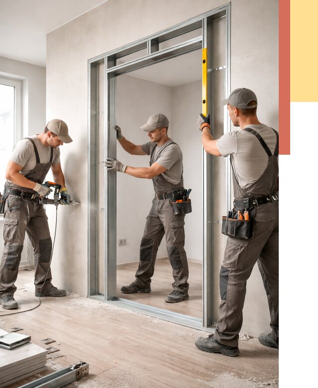 Устройство дверного проема в перегородке в Серпухове от 4572 руб. под ключ | ОТДЕЛОЧНИК-Срп