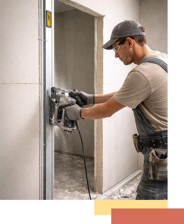 Устройство дверного проема в перегородке в Серпухове