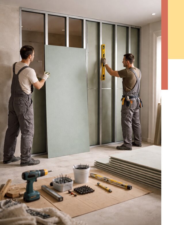 Перегородка из влагостойкого гипсокартона в Серпухове от 4877 руб. — монтаж под ключ | ОТДЕЛОЧНИК-Срп