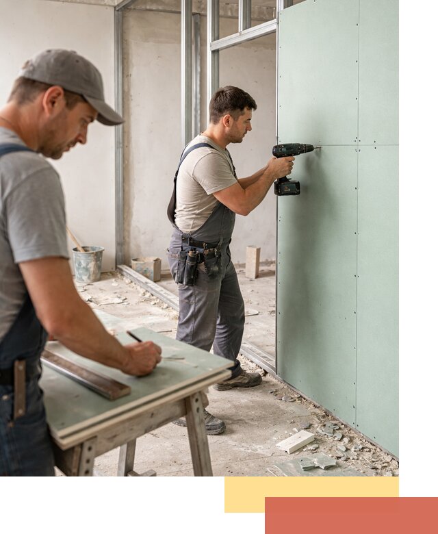 Перегородки из влагостойкого гипсокартона под ключ в Серпухове